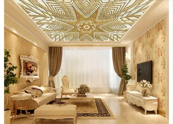 Custom Photo Wallpaper 3d ceiling murals wallpaper Golden 3D embossed European pattern ceiling Zenith mural ceiling wall decor
Custom Photo Wallpaper 3d ceiling murals wallpaper Golden 3D embossed European pattern ceiling Zenith mural ceiling wall decor
