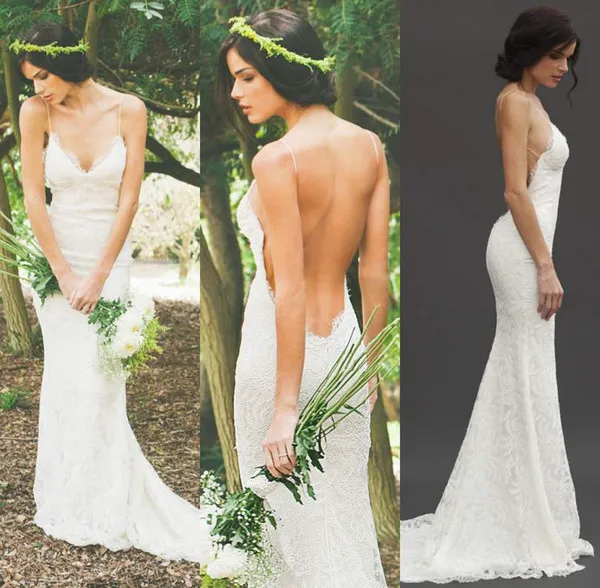 Sexy Boho Wedding Dresses 2019 Backless Summer Holiday Lace Spaghetti Sheath Garden Beach Bohemian Sheer Bridal vestido de noiva
Sexy Boho Wedding Dresses 2019 Backless Summer Holiday Lace Spaghetti Sheath Garden Beach Bohemian Sheer Bridal vestido de noiva