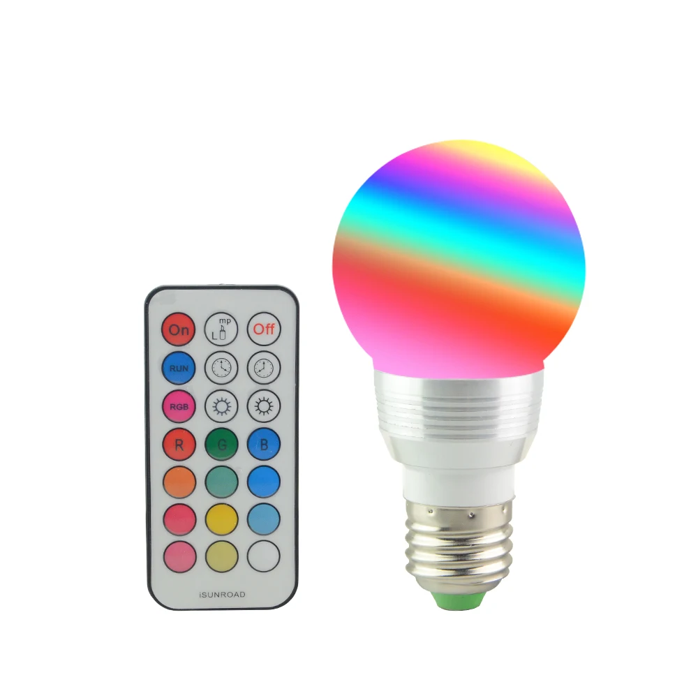 Christmas E27 RGB LED Bulb 3W RGB LED Lamp 220V 110V LED Light Multi Color 21 key RF Remote Control Chandelier for Living Room
Christmas E27 RGB LED Bulb 3W RGB LED Lamp 220V 110V LED Light Multi Color 21 key RF Remote Control Chandelier for Living Room