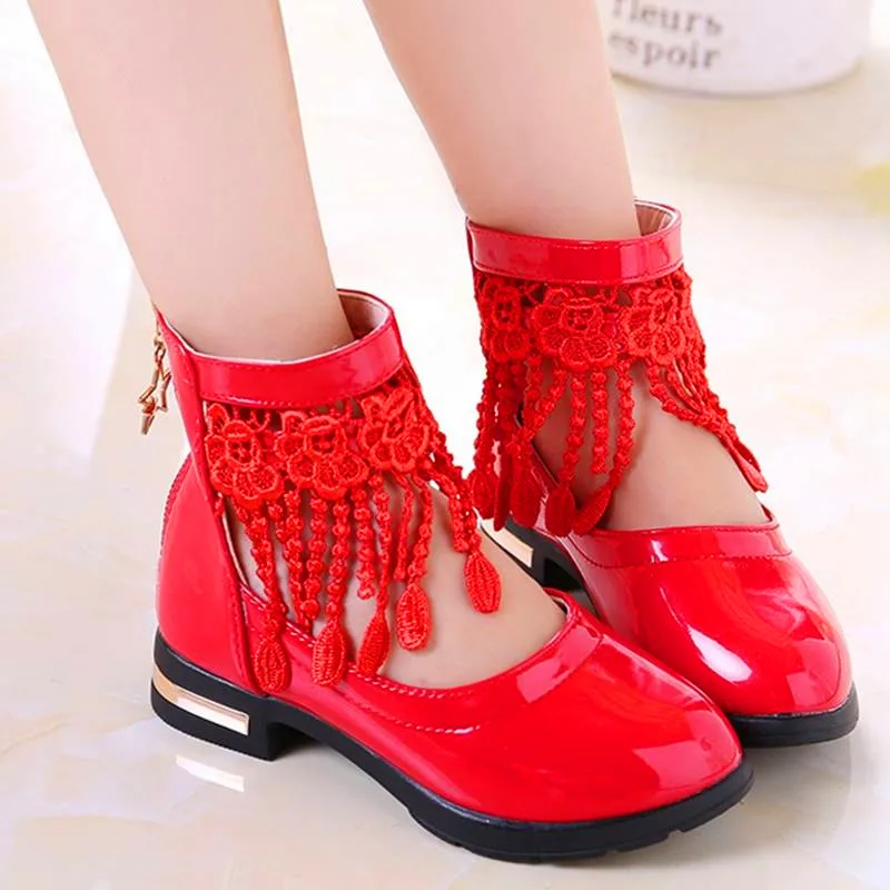 Kids Shoes for Girl Leather Shoes Tassel Lace Princess High heels New Children Dancing Shoes Black White Pink Size 27-37 Fashion
Kids Shoes for Girl Leather Shoes Tassel Lace Princess High heels New Children Dancing Shoes Black White Pink Size 27-37 Fashion