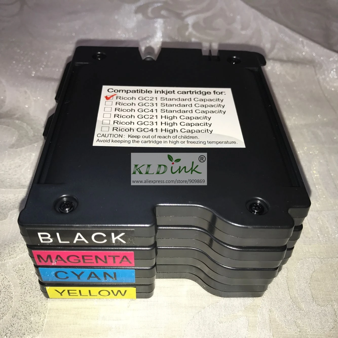 GC21K, GC21C, GC21M, GC21Y Dye Sublimation ink cartridge for GX3000S,GX3000,GX2500,GX2050N GX3050SFN,GX3050N
GC21K, GC21C, GC21M, GC21Y Dye Sublimation ink cartridge for GX3000S,GX3000,GX2500,GX2050N GX3050SFN,GX3050N