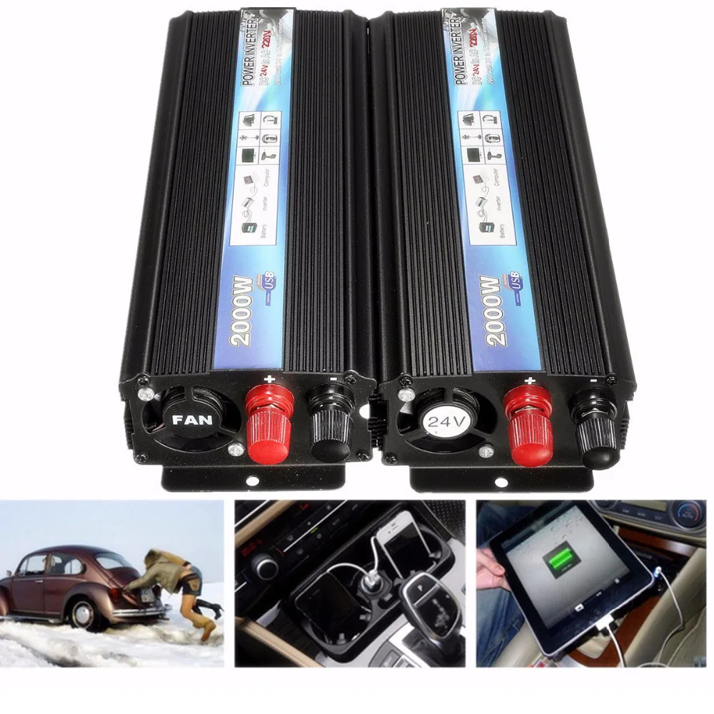 New Car Inverter 2000W DC 12V To AC 220V Power Inverter Charger Converter Sturdy and Durable Vehicle Power Supply Switch HWC
New Car Inverter 2000W DC 12V To AC 220V Power Inverter Charger Converter Sturdy and Durable Vehicle Power Supply Switch HWC
