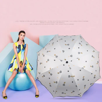 Creative kitten print ruffled black plastic umbrella windproof 8Ribs 3 fold student sunshade umbrella un protection UV parasol
Creative kitten print ruffled black plastic umbrella windproof 8Ribs 3 fold student sunshade umbrella un protection UV parasol