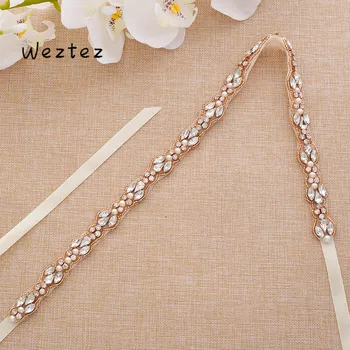 Rose Gold Crystal Wedding Sash Pearls Wedding Belt Rhinestones Bridal Belt For Bridal Bridesmaid Gown SD132RG
Rose Gold Crystal Wedding Sash Pearls Wedding Belt Rhinestones Bridal Belt For Bridal Bridesmaid Gown SD132RG