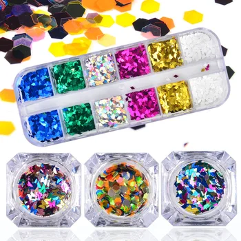 12 Grids/Sets Diamond/Butterfly/Hexagon Chunky Polishing Mermaid Sequins Paillette Nail Flakes Glitter Set
12 Grids/Sets Diamond/Butterfly/Hexagon Chunky Polishing Mermaid Sequins Paillette Nail Flakes Glitter Set