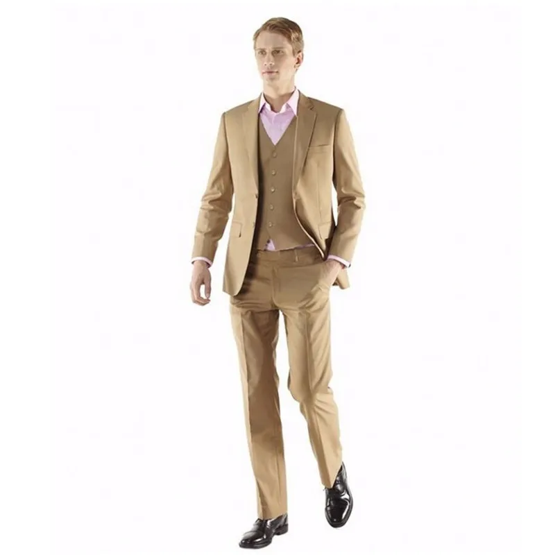 Custom Made New Groomsmen Notch Lapel Groom Tuxedos Khaki Two Buttons Men Suits Wedding Best Blazer (Jacket+Pants+Vest) A162
Custom Made New Groomsmen Notch Lapel Groom Tuxedos Khaki Two Buttons Men Suits Wedding Best Blazer (Jacket+Pants+Vest) A162