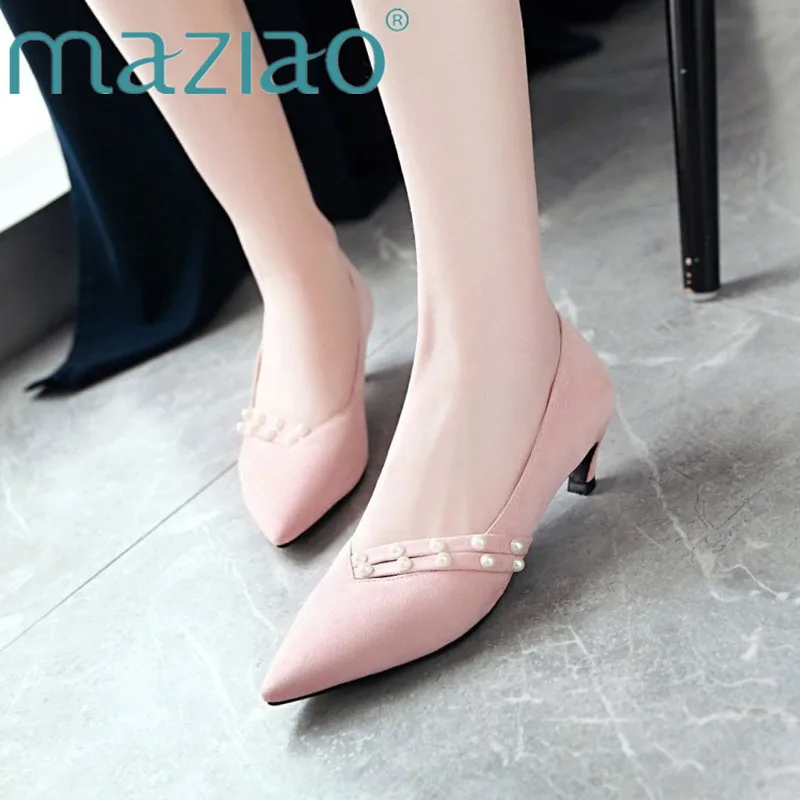 MAZIAO Flock Med Heels Fashion Office Career Pointed Toe Lazy Shoes Spring Fall Pumps Shoes Women Casual Women Shoes Size31-46
MAZIAO Flock Med Heels Fashion Office Career Pointed Toe Lazy Shoes Spring Fall Pumps Shoes Women Casual Women Shoes Size31-46