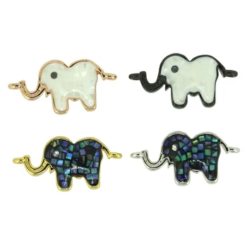 Small Cute 2cm Elephant Charm Pave Natural White Green Abalone Shell Beads Connector 2 Loops Charms For Jewelry DIY Material
Small Cute 2cm Elephant Charm Pave Natural White Green Abalone Shell Beads Connector 2 Loops Charms For Jewelry DIY Material