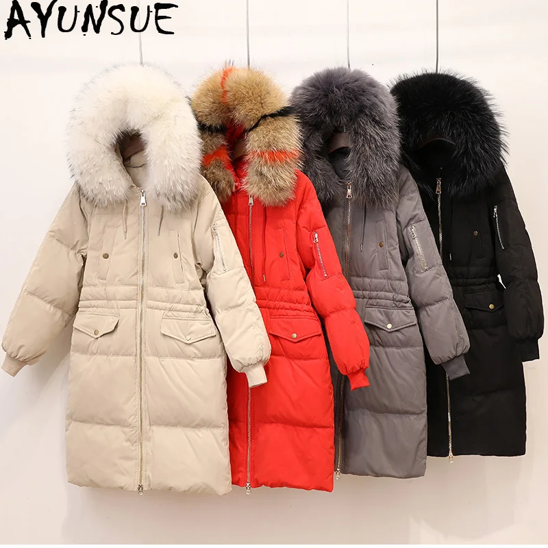 AYUNSUE Women's Down Jacket Winter Coat Woman 2020 Korean Big Fur Collar Down Jackets Female Parka Long Coats Abrigo Mujer KJ476
AYUNSUE Women's Down Jacket Winter Coat Woman 2020 Korean Big Fur Collar Down Jackets Female Parka Long Coats Abrigo Mujer KJ476