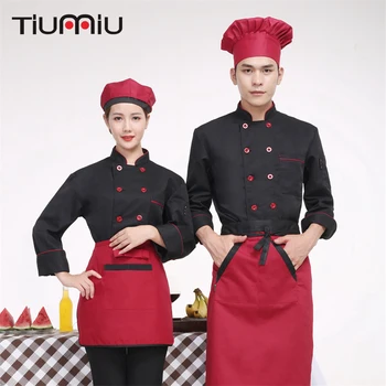 Men Women Chef Waiter Double Breasted Working Uniforms Kitchen Bakery Work Jacket Apron Cooking Wear Long-sleeved Coat Wholesale 
Men Women Chef Waiter Double Breasted Working Uniforms Kitchen Bakery Work Jacket Apron Cooking Wear Long-sleeved Coat Wholesale