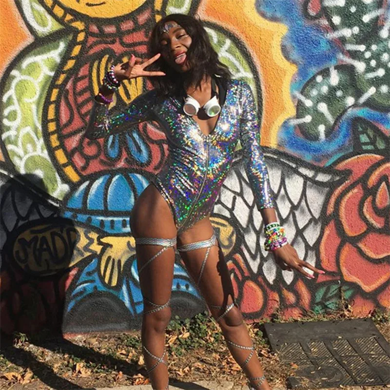 Laser Holographic Hooded Bodysuit Women Long Sleeve Deep V Neck Bodycon Playsuit Fashion Hoodie Jumpsuits Shiny Party Clubwear
Laser Holographic Hooded Bodysuit Women Long Sleeve Deep V Neck Bodycon Playsuit Fashion Hoodie Jumpsuits Shiny Party Clubwear