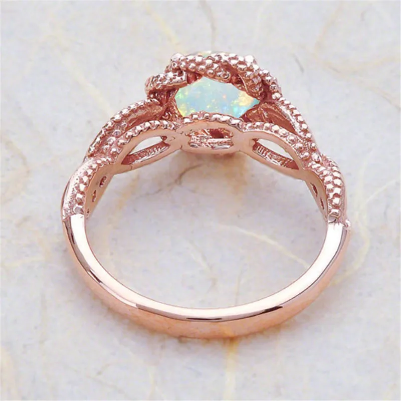 Женское Обручальное кольцо с подвеской из розового золота|Кольца для помолвки| |