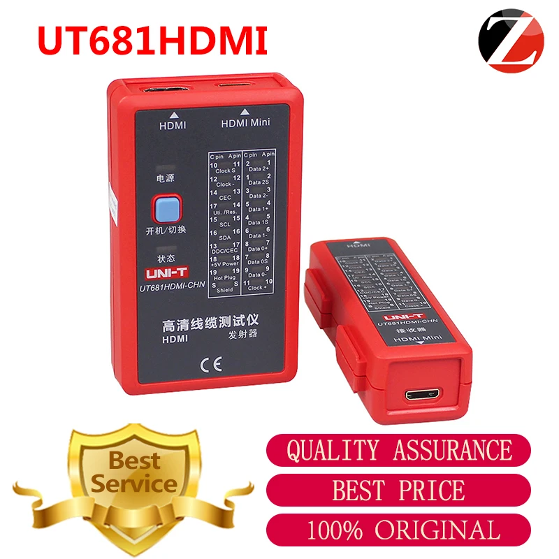 New Arrival UNI-T UT681HDMI Cable Tester UT681HDMI Test HDMI/MINI-HDMI Cables 20 Visible LED Indicators Manual/Auto Power Off
New Arrival UNI-T UT681HDMI Cable Tester UT681HDMI Test HDMI/MINI-HDMI Cables 20 Visible LED Indicators Manual/Auto Power Off