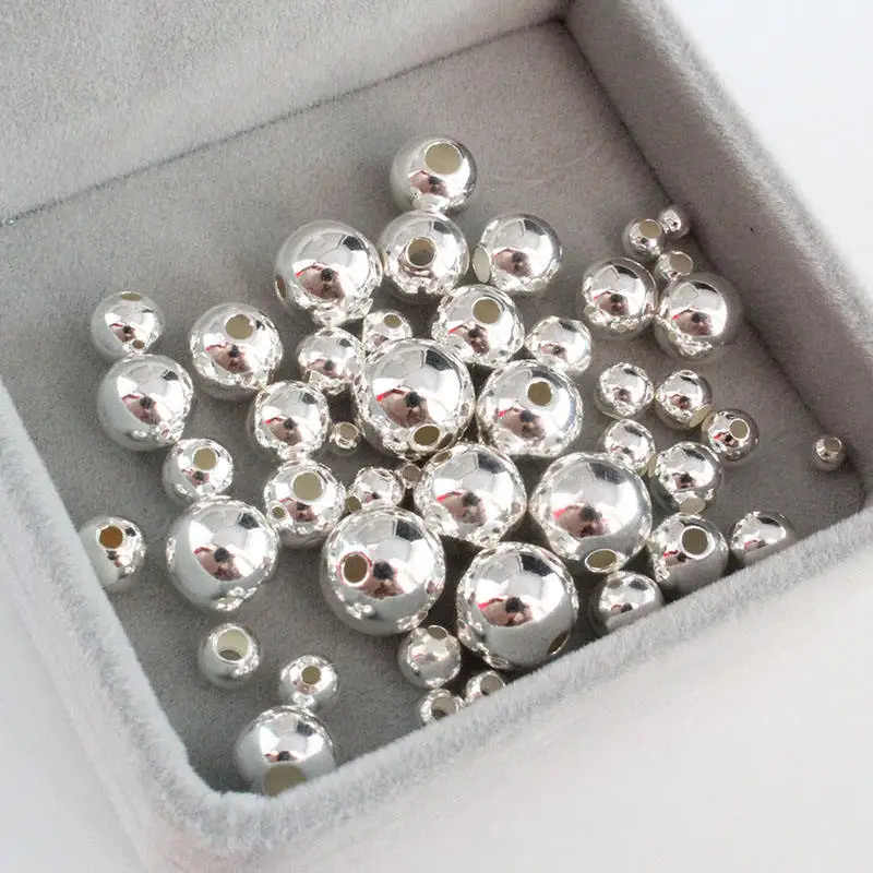 3/4/5/6/7/8/9/10mm 925 Sterling Silver Seamless Round Beads, Smooth Round Spacer Beads Diy Jewelry Finding
3/4/5/6/7/8/9/10mm 925 Sterling Silver Seamless Round Beads, Smooth Round Spacer Beads Diy Jewelry Finding