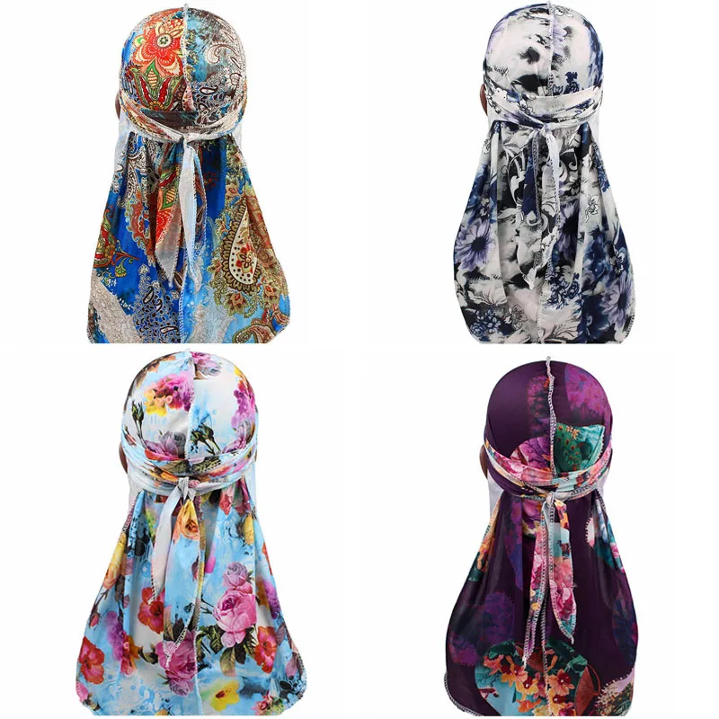 New Printed Men's Durag Hip-Hop Bandanna Cap Rapper Floral Turban Hat Elastic Headband Women Spandex Du-rag Long Tail Headwear
New Printed Men's Durag Hip-Hop Bandanna Cap Rapper Floral Turban Hat Elastic Headband Women Spandex Du-rag Long Tail Headwear