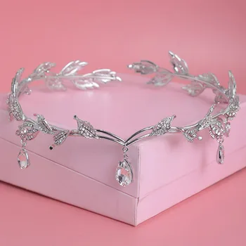 Crystal Crown Bridal Hair Accessory Wedding Rhinestone Waterdrop Leaf Tiara Crown Headband Frontlet Bridesmaid Hair Jewelry
Crystal Crown Bridal Hair Accessory Wedding Rhinestone Waterdrop Leaf Tiara Crown Headband Frontlet Bridesmaid Hair Jewelry
