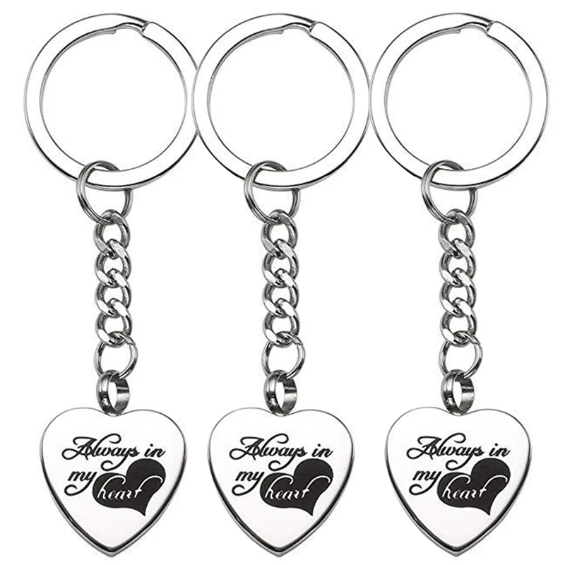 Stainless Steel Always in my heart Urn Keychain Memorial Ashes Keepsake Love Heart Pendant Keyring Cremation Jewelry
Stainless Steel Always in my heart Urn Keychain Memorial Ashes Keepsake Love Heart Pendant Keyring Cremation Jewelry