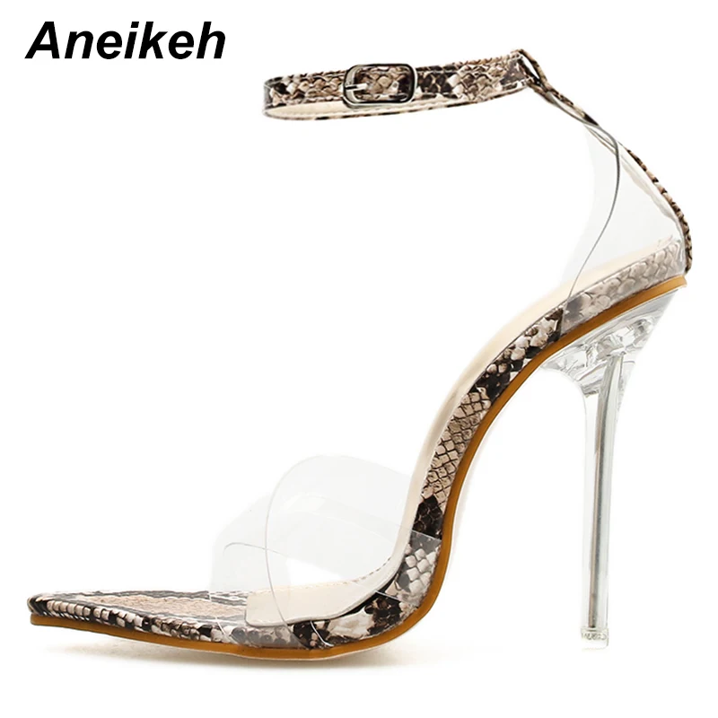 Aneikeh 2019 New Summer Ladies Sandals Fashion Sexy Snake Pattern Transparent Open Toe Pointed Buckle Stiletto High Heel Sandals
Aneikeh 2019 New Summer Ladies Sandals Fashion Sexy Snake Pattern Transparent Open Toe Pointed Buckle Stiletto High Heel Sandals