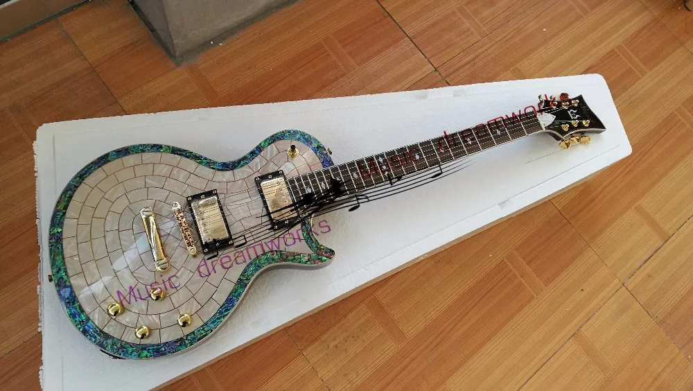 China's firehawk shop guitar Electric guitar, the real abalone shell inlay, can accept custom DIY.
China's firehawk shop guitar Electric guitar, the real abalone shell inlay, can accept custom DIY.