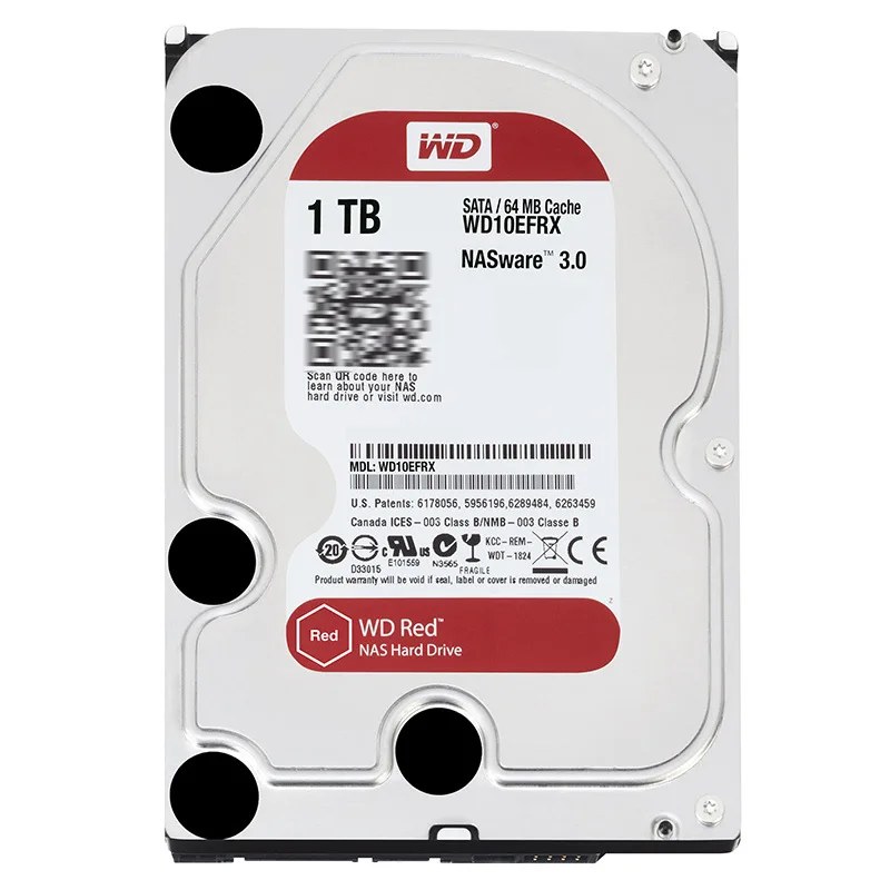 

WD10EFRX 1T network storage 3.5 '' NAS hard disk red disk 1TB 5400 RPM 64M Cache SATA III 6Gb/s 1000GB HDD HD Harddisk