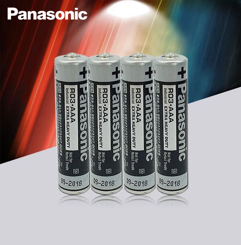 4pcs Panasonic R03 1.5V AAA Battery Alkaline Batteries No Mercury Dry Battery For Electric Toy Flashlight Clock Mouse
4pcs Panasonic R03 1.5V AAA Battery Alkaline Batteries No Mercury Dry Battery For Electric Toy Flashlight Clock Mouse