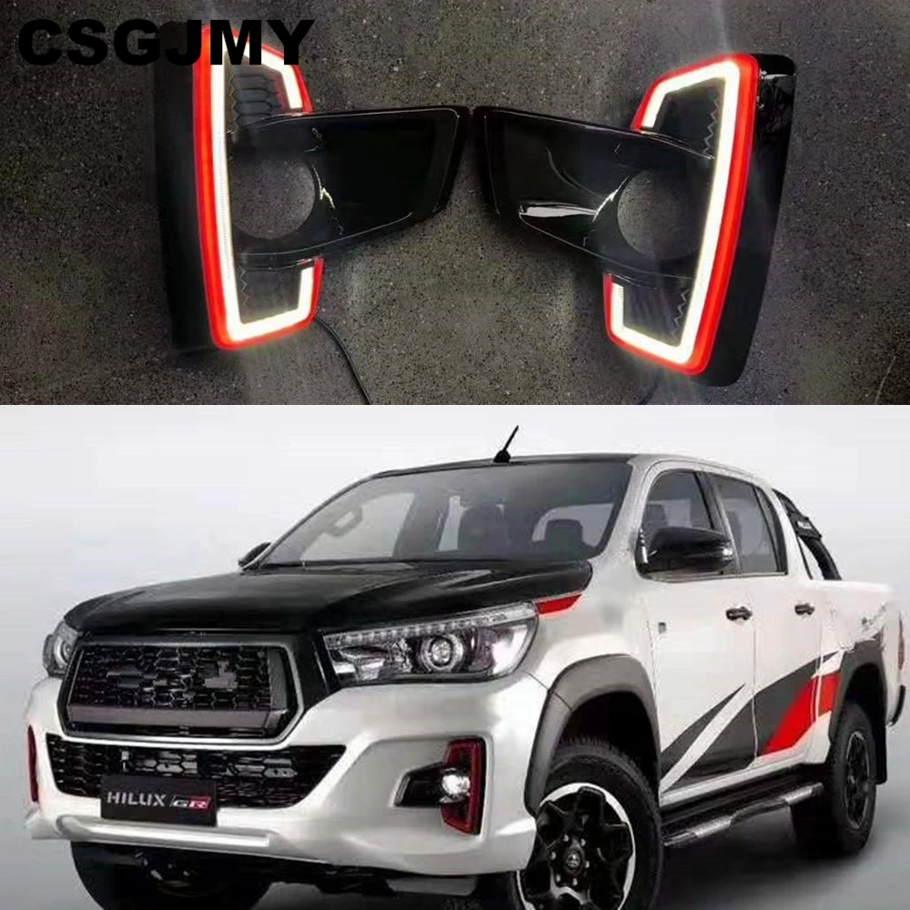 CSGJMY 2PCS LED Daytime Running Light For Toyota Hilux Revo Rocco 2018 2019 Turn Yellow Signal Relay Car 12V LED DRL Daylight
CSGJMY 2PCS LED Daytime Running Light For Toyota Hilux Revo Rocco 2018 2019 Turn Yellow Signal Relay Car 12V LED DRL Daylight