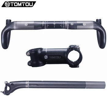 TOMTOU Ultralight Carbon Fiber Matte Black Bicycle Road Handlebar Sets Handlebar + Setback Seatpost + Stem Bike Parts - TX7T68
TOMTOU Ultralight Carbon Fiber Matte Black Bicycle Road Handlebar Sets Handlebar + Setback Seatpost + Stem Bike Parts - TX7T68