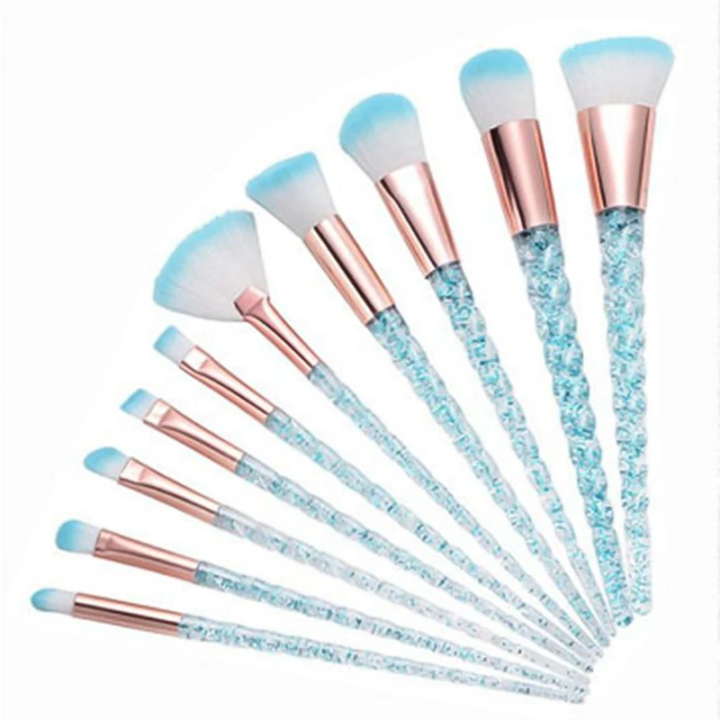 10Pcs/Set Fashion Unicorn Makeup Brushes Set Crystal Spiral Handle Foundation Blending Powder Crease Make Up Brush Cosmetic Tool
10Pcs/Set Fashion Unicorn Makeup Brushes Set Crystal Spiral Handle Foundation Blending Powder Crease Make Up Brush Cosmetic Tool