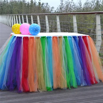 Multicolor Tulle Tutu Table Skirt for Wedding Party Birthday Decor Yarn Table Cover Home Textiles Decorations W8123
Multicolor Tulle Tutu Table Skirt for Wedding Party Birthday Decor Yarn Table Cover Home Textiles Decorations W8123