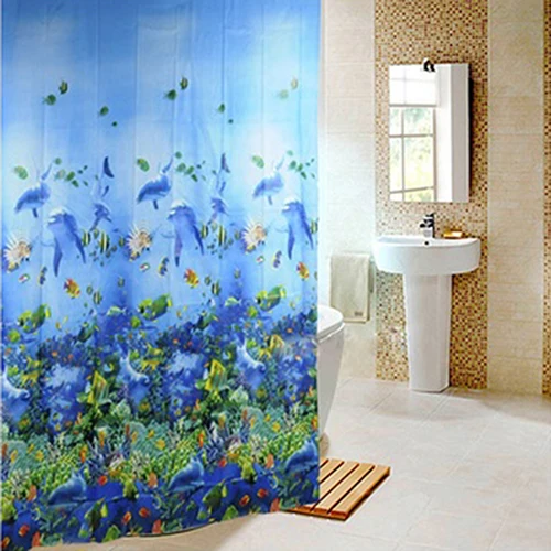 Blue Deep Sea Fish Pattern Waterproof Shower Bathroom Curtains With 12 Hooks
Blue Deep Sea Fish Pattern Waterproof Shower Bathroom Curtains With 12 Hooks