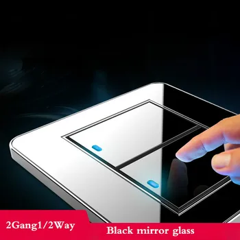 Tap the switch at any point Type 86 Black Mirror Glass 2Gang 1Way 2Way Wall Switch Panel with led fluorescent
Tap the switch at any point Type 86 Black Mirror Glass 2Gang 1Way 2Way Wall Switch Panel with led fluorescent