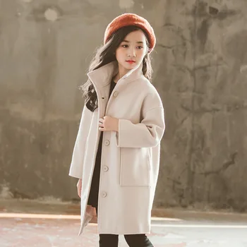 kids wool coats spring autumn girls Blends jackets clothing stand collar long solid color casual children outerwear clothes Y120
kids wool coats spring autumn girls Blends jackets clothing stand collar long solid color casual children outerwear clothes Y120