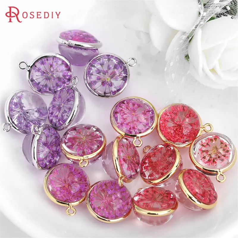 (35587)6PCS 14x16MM 24K Gold Color Brass and Glass with Dried Flower Round Charms Pendants High Quality Diy Jewelry Accessories
(35587)6PCS 14x16MM 24K Gold Color Brass and Glass with Dried Flower Round Charms Pendants High Quality Diy Jewelry Accessories