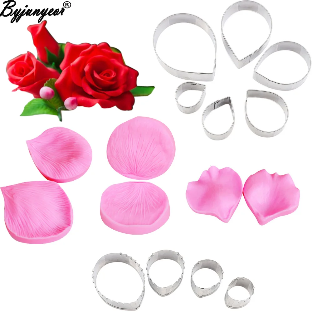 Rose Petal Silicone Veiner & Cutter Flower Cutter Cake Decorating Moulds Fondant Sugarcraft Stainless Steel Cutter CS159
Rose Petal Silicone Veiner & Cutter Flower Cutter Cake Decorating Moulds Fondant Sugarcraft Stainless Steel Cutter CS159