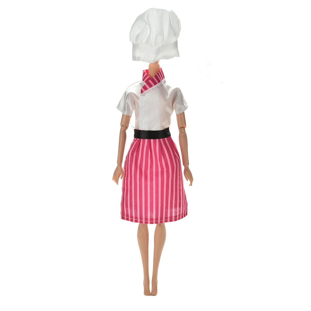 Одежда для кукол ручной работы костюм шеф-повара шапка 1/6 BJD детская игрушка 1