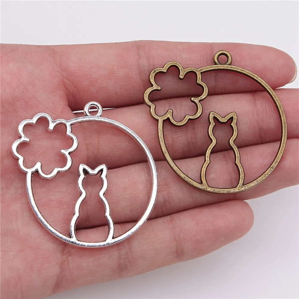 WYSIWYG 3pcs 43x41mm Cat Flower Shape Metal Frame Charm Cat Setting Uv Resin Pendant Flower Cat Shape Metal Frame Pendants
WYSIWYG 3pcs 43x41mm Cat Flower Shape Metal Frame Charm Cat Setting Uv Resin Pendant Flower Cat Shape Metal Frame Pendants