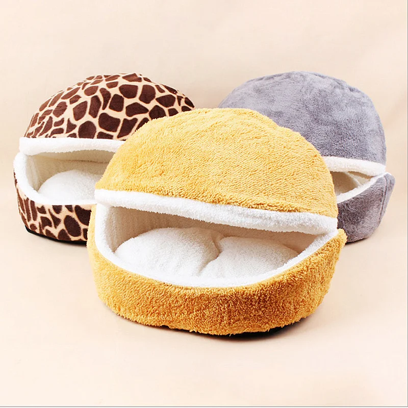 CHEERFUL Pet Warm Cat Bed House Hamburger Bed Dis Assemblability Windproof Pet Puppy Nest Shell Hiding Burger Bun for Winter
CHEERFUL Pet Warm Cat Bed House Hamburger Bed Dis Assemblability Windproof Pet Puppy Nest Shell Hiding Burger Bun for Winter