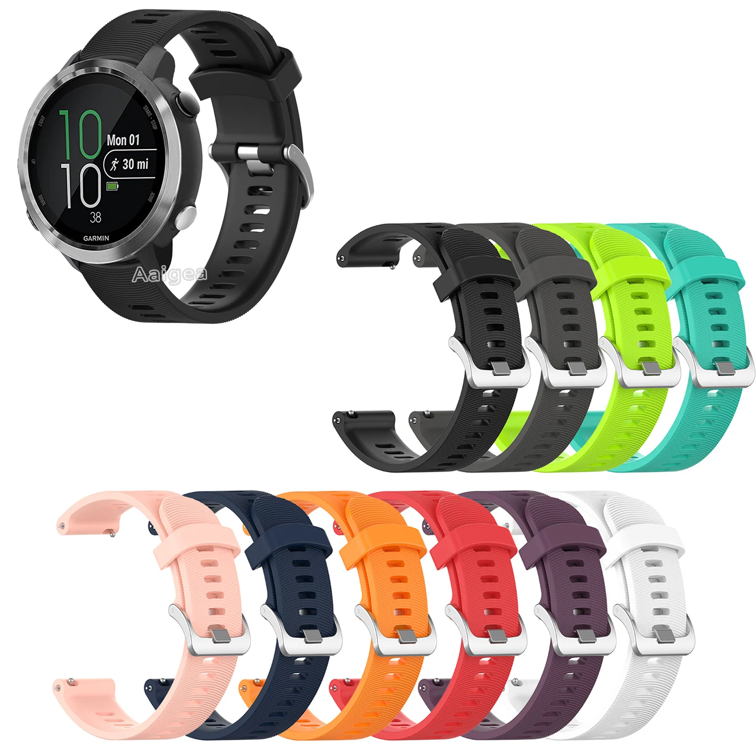 20mm Fashion Silicone Watch Strap Band For Garmin Forerunner 645 Music 245 M Smart Watch Replacement Wrist band strap Men Women
20mm Fashion Silicone Watch Strap Band For Garmin Forerunner 645 Music 245 M Smart Watch Replacement Wrist band strap Men Women