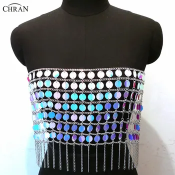 Chran Sequins Beads Crop Top Chain Rave Crystal Choker Necklace Halter Bra Bralette Bikini Wear Party Festival Sexy Body Jewelry
Chran Sequins Beads Crop Top Chain Rave Crystal Choker Necklace Halter Bra Bralette Bikini Wear Party Festival Sexy Body Jewelry