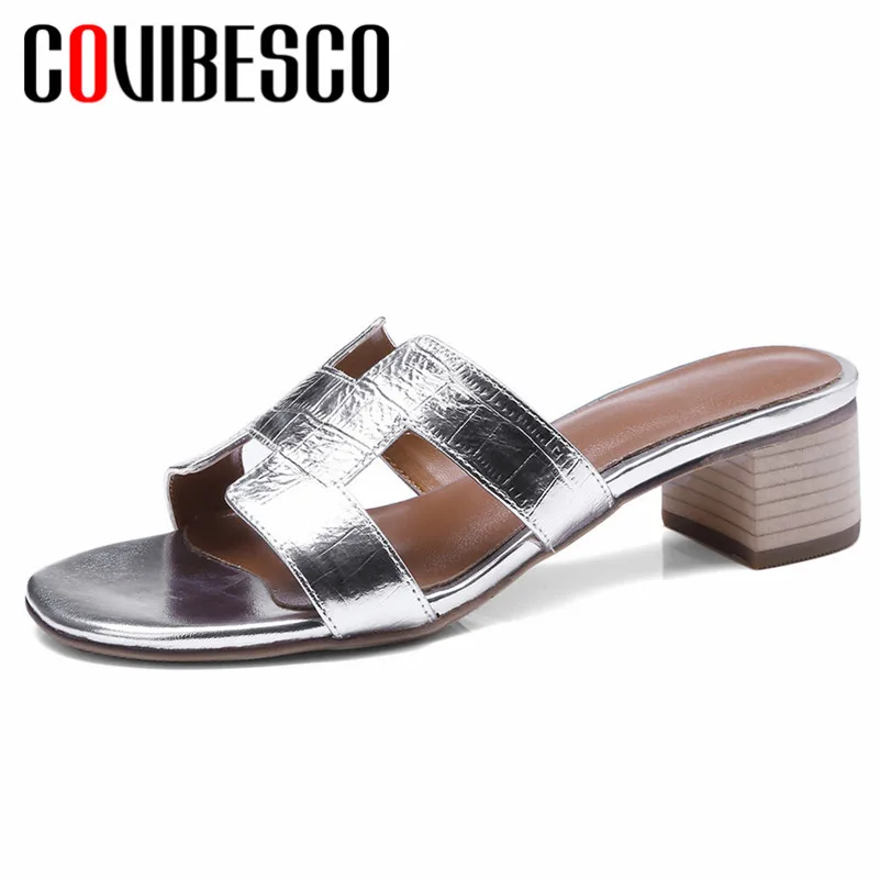 COVIBESCO Classic Round Toe Square Heels Women Sandals Genuine Leather Slip On Casual Shoes Woman Luxury Brand Basic High Heels
COVIBESCO Classic Round Toe Square Heels Women Sandals Genuine Leather Slip On Casual Shoes Woman Luxury Brand Basic High Heels