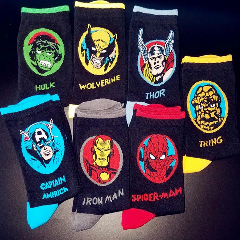 cartoon Iron man Captain America Thing Sock cotton Marvel Comics Hero General short sock autumn summer printing pattern Antiskid
cartoon Iron man Captain America Thing Sock cotton Marvel Comics Hero General short sock autumn summer printing pattern Antiskid