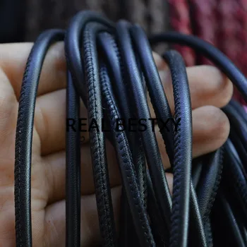 REAL BESTXY 10m/lot 5mm black leather cord Stitched round leather cord leather strip For Jewelry Marking bracelets sewing cords
REAL BESTXY 10m/lot 5mm black leather cord Stitched round leather cord leather strip For Jewelry Marking bracelets sewing cords