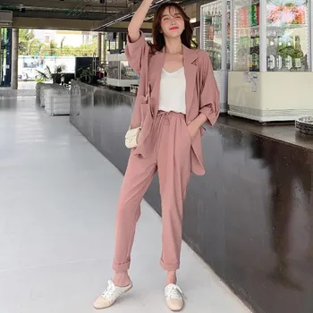 CBAFU vintage fashion pants suit women 2 piece set half-sleeve one button blazer jacket pencil pants set work wear suits D773
CBAFU vintage fashion pants suit women 2 piece set half-sleeve one button blazer jacket pencil pants set work wear suits D773