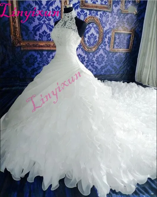 lace and organza wedding ball gown with beading