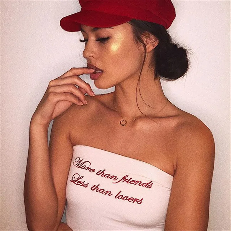 Focal20 Streetwear Sexy Letter Embroidery Tube Top Women Summer Strapless Slim Tube Tops Off Shoulder Crop Top
Focal20 Streetwear Sexy Letter Embroidery Tube Top Women Summer Strapless Slim Tube Tops Off Shoulder Crop Top