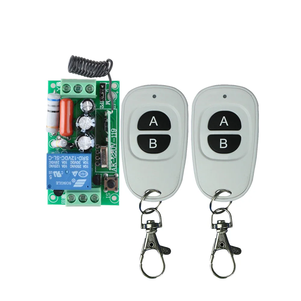 AC 220V 1000W 2-Buttons Transmitter 1 Channel Relays Smart RF Wireless Remote Control Light Switch 315Mhz 433Mhz
AC 220V 1000W 2-Buttons Transmitter 1 Channel Relays Smart RF Wireless Remote Control Light Switch 315Mhz 433Mhz