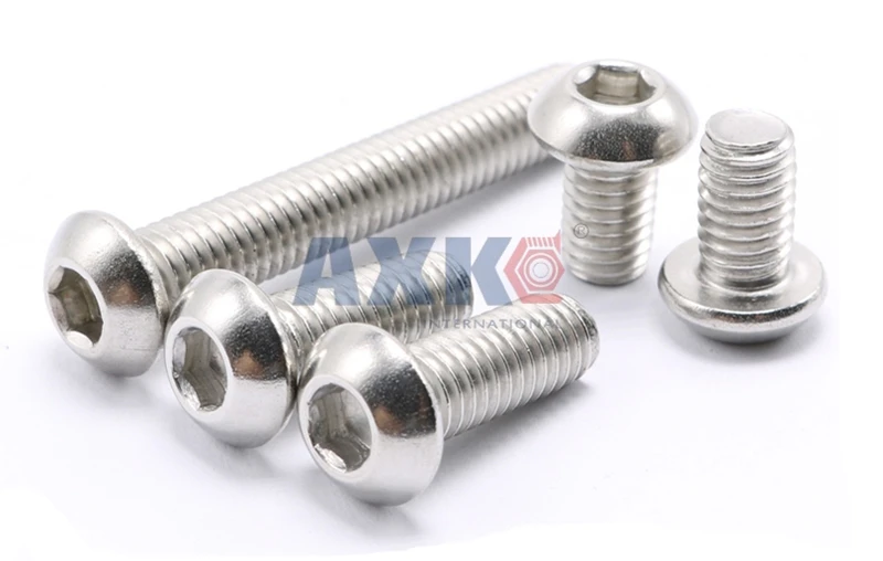 AXK 50Pcs M2 M2.5 M3 M4 M5 304 Stainless Steel A2 Round Head Screws Mushroom Hexagon Socket Button Head Screw
AXK 50Pcs M2 M2.5 M3 M4 M5 304 Stainless Steel A2 Round Head Screws Mushroom Hexagon Socket Button Head Screw