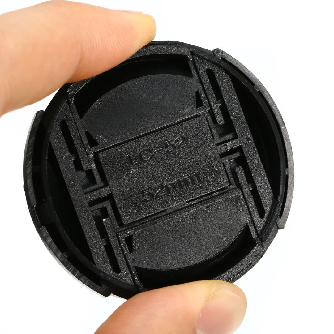 Mayitr Lenses & Accessories 1pc 52mm Snap-On Lens Hood Cap With Anti-lost Rope for Cameras Universal New