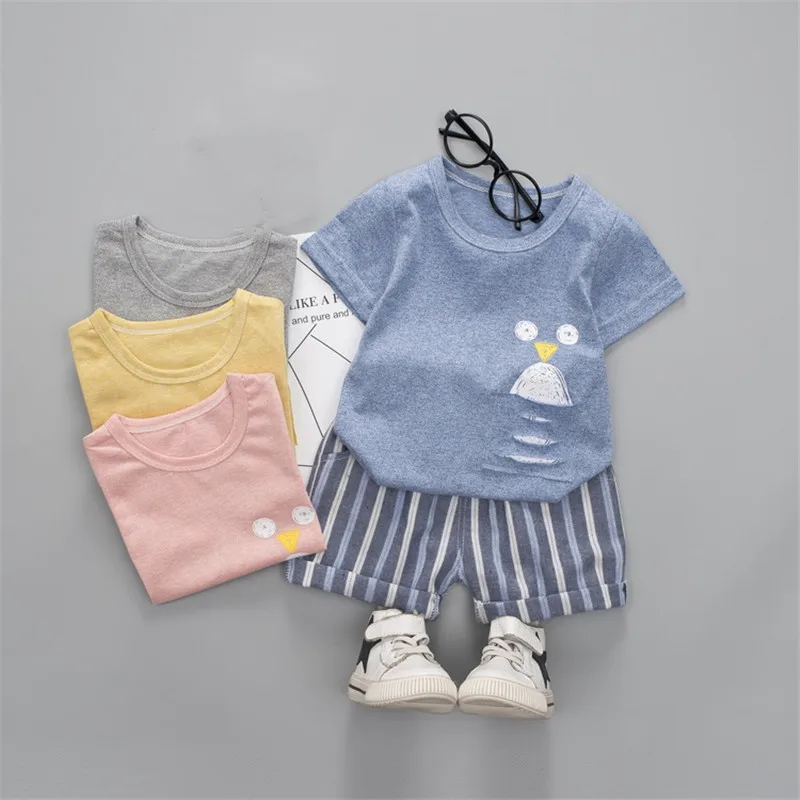 Cotton Clothes Set For Infant Boys Cute Cartoon T-shirt+Striped Shorts Baby Boy Summer Suit Children Casual Outfit
Cotton Clothes Set For Infant Boys Cute Cartoon T-shirt+Striped Shorts Baby Boy Summer Suit Children Casual Outfit
