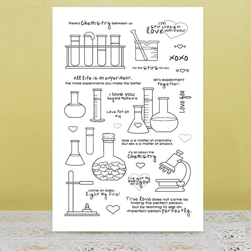 Chemical Instrument Clear Stamps/Seals For DIY Scrapbooking/Card Making/Album Decorative rubber handmade Stamp Crafts
Chemical Instrument Clear Stamps/Seals For DIY Scrapbooking/Card Making/Album Decorative rubber handmade Stamp Crafts